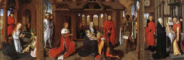 Hans Memling The Nativity,The Adoration of the Magi,The Presentation in the Temple oil painting image